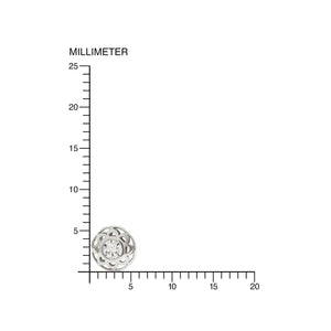 Pendientes Bebe o Niña Oro Blanco Redondo con circonita (9 Kts.)