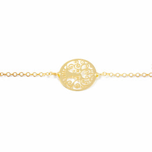 Pulsera Plata dorada Arbol de la Vida