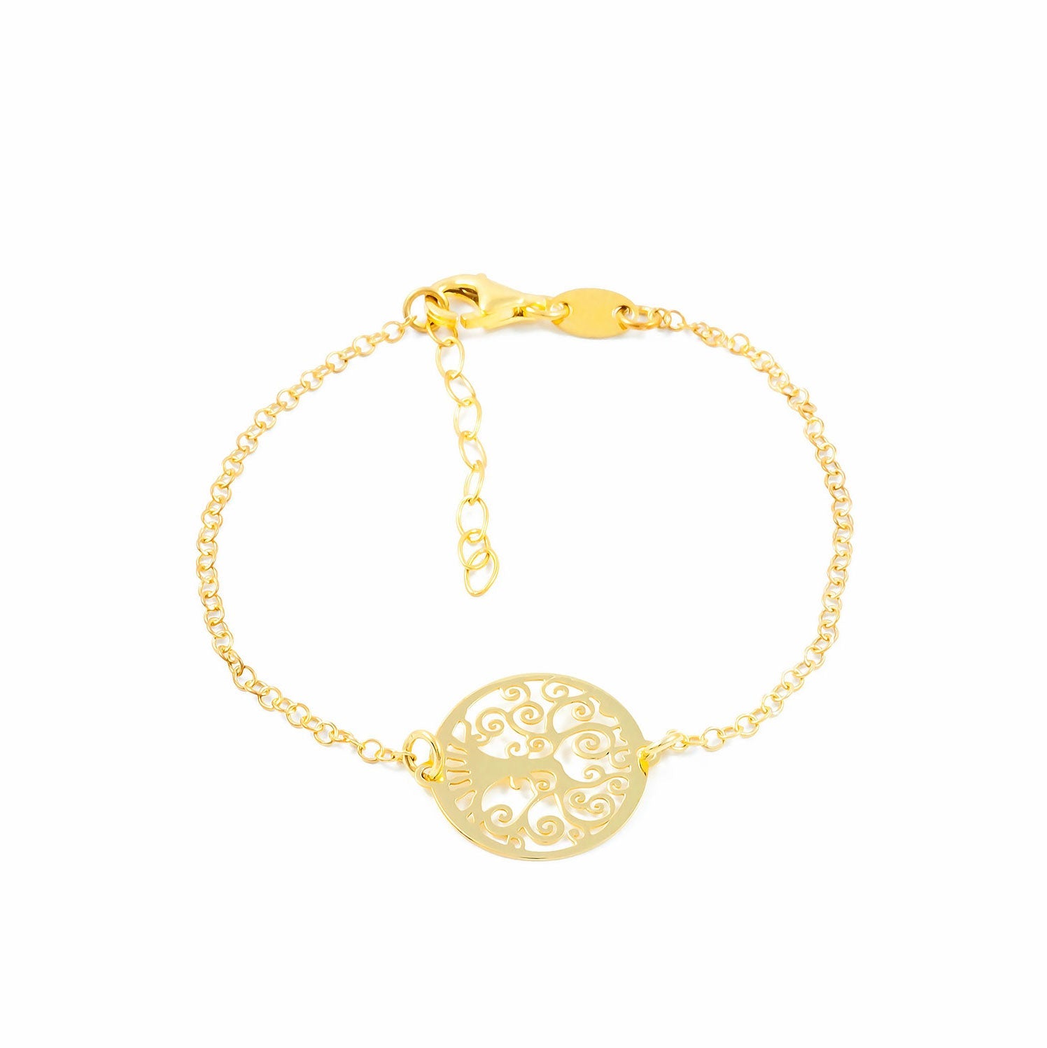 Pulsera Plata dorada Arbol de la Vida