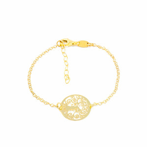 Pulsera Plata dorada Arbol de la Vida