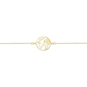 Pulsera Plata mundo dorado calado
