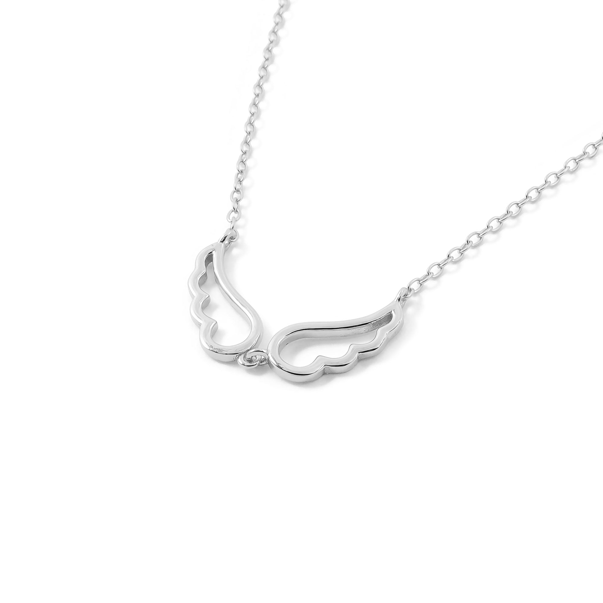 Collar Plata alas caladas