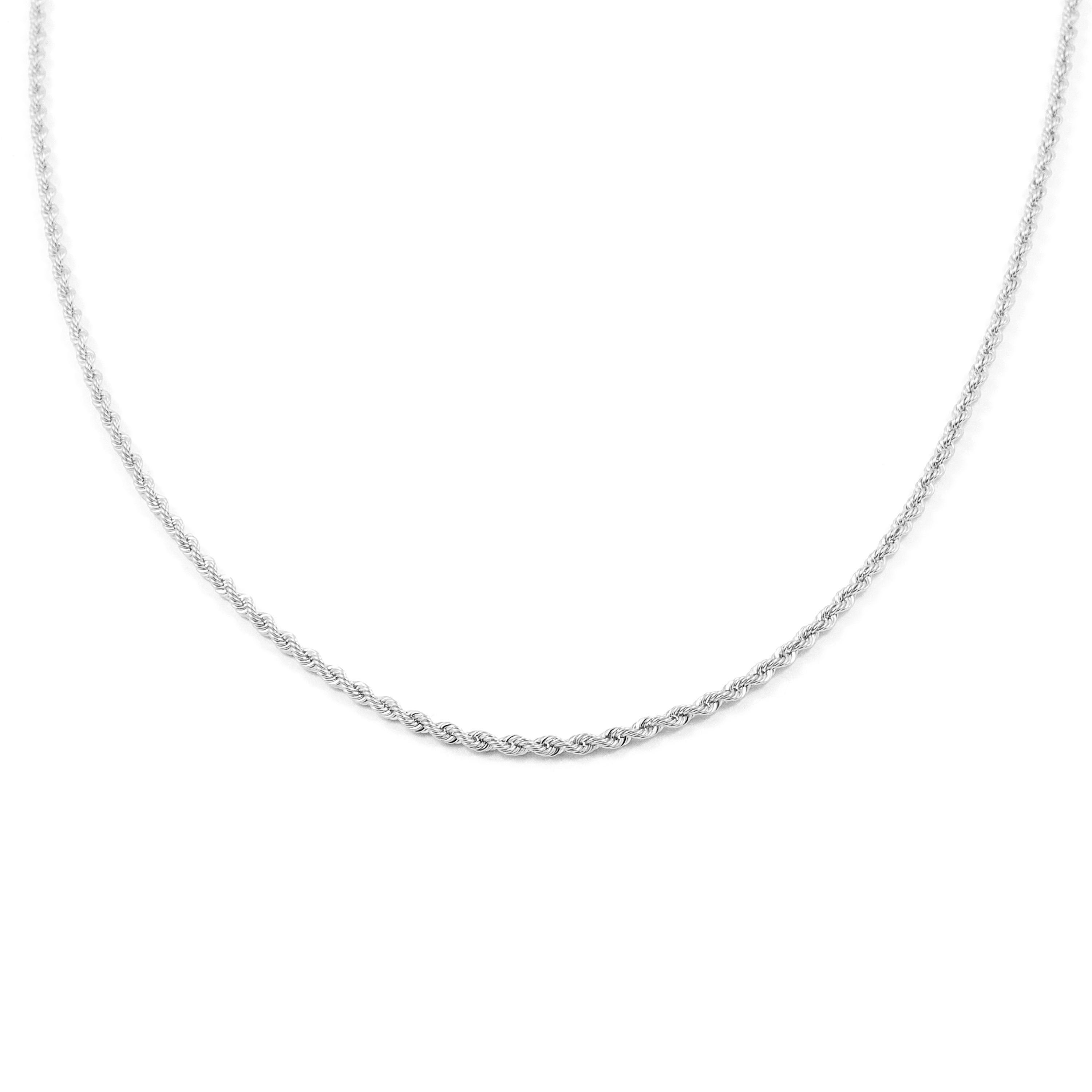 Cadena Oro Blanco 18K Cordón Salomonico 1º