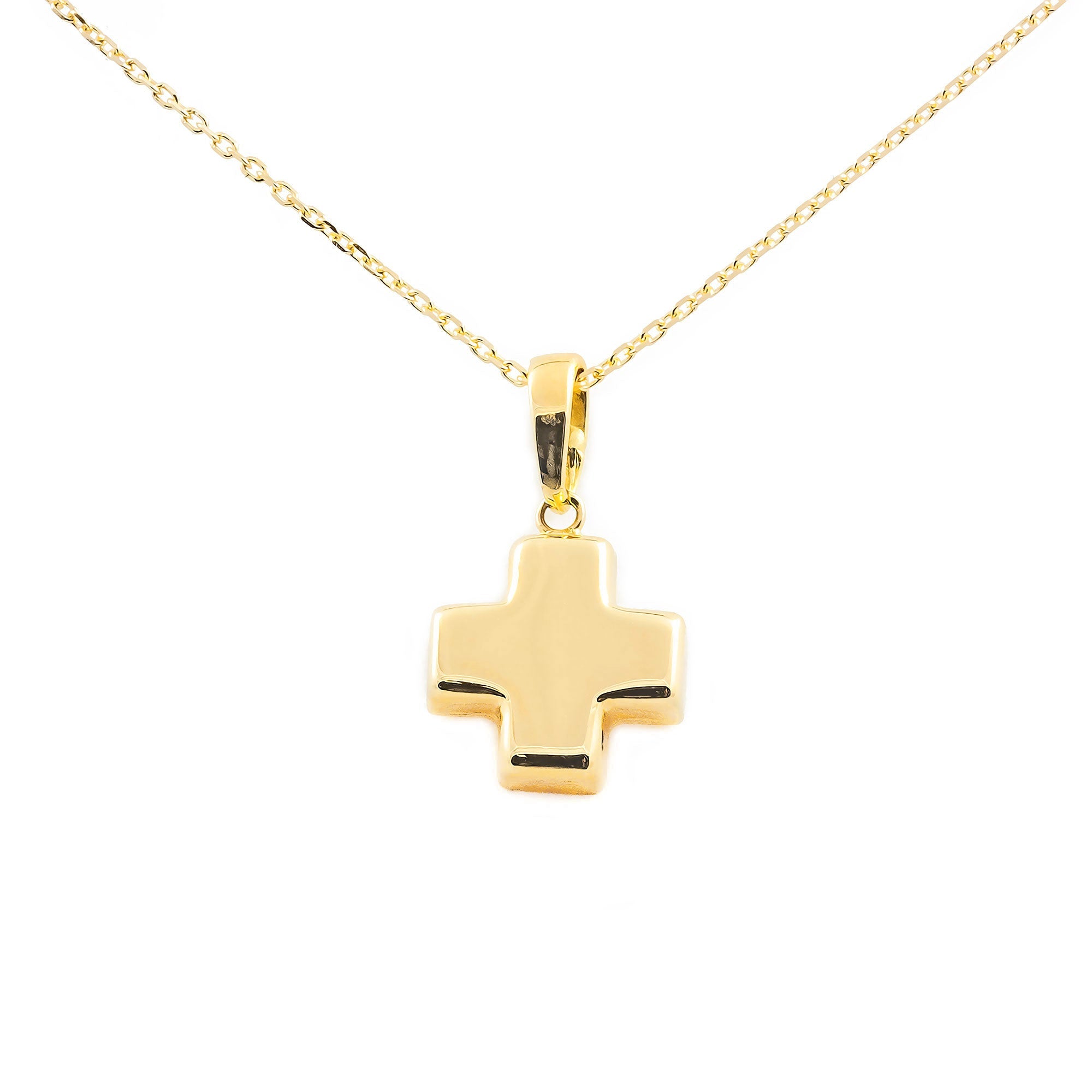 Cruz Oro lisa cuadrada