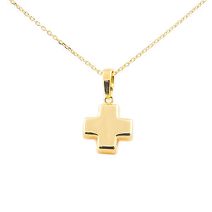 Cruz Oro lisa cuadrada