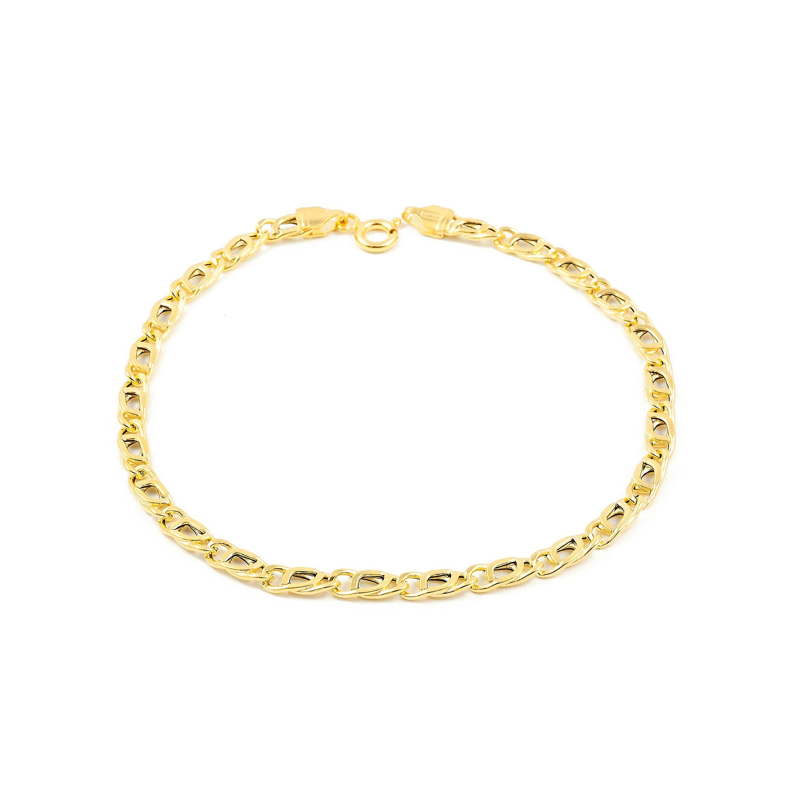 Pulsera Mujer Oro Amarillo 18K Brillo 19 cm