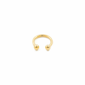 Piercing Barbell oro doble bola 3 mm (9kts)