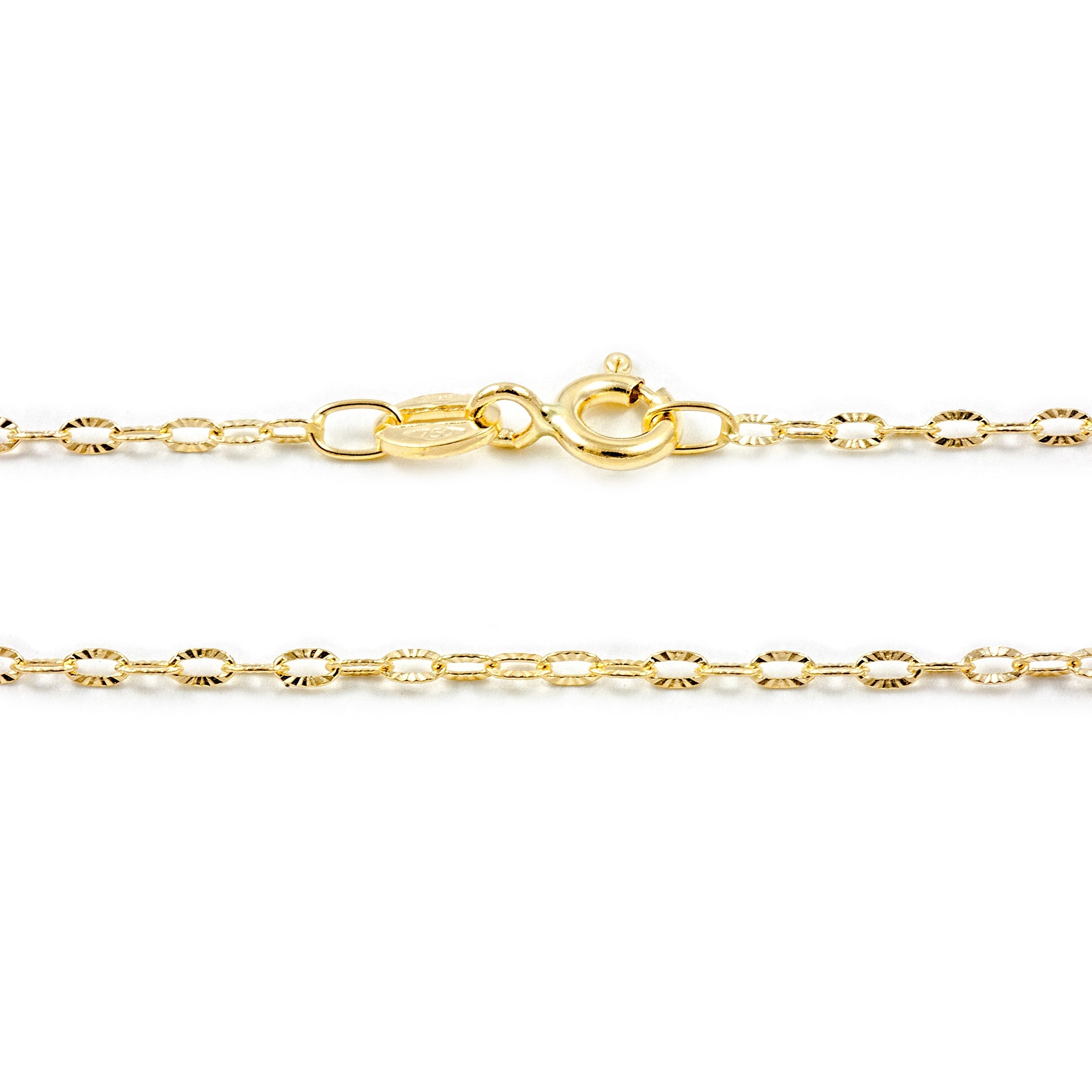 Cadena Oro Amarillo 18K Eslabón Diamantado 3º