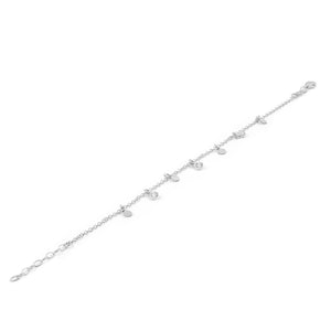 Pulsera Plata mini placas con circonitas