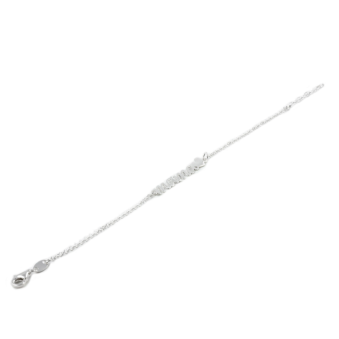 Pulsera de Plata Mama con corazon