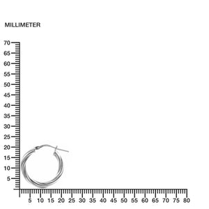 Pendientes Plata Aros redondos Lisos 21x3 mm