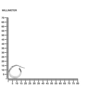 Pendientes Plata Aros rectangulares Lisos 15x4 mm