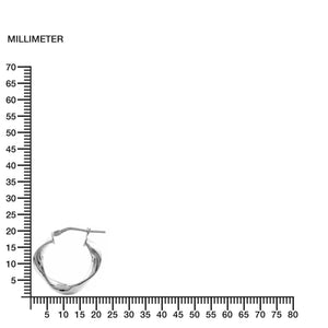 Pendientes Plata Aros reliados brillo 21x4 mm