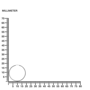 Pendientes Mujer oro blanco Aros lisos 18x1,5 mm