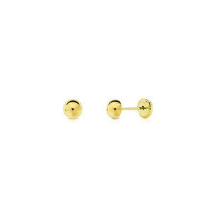 Pendientes Bebe o niña Media Bola Lisa 5 mm.