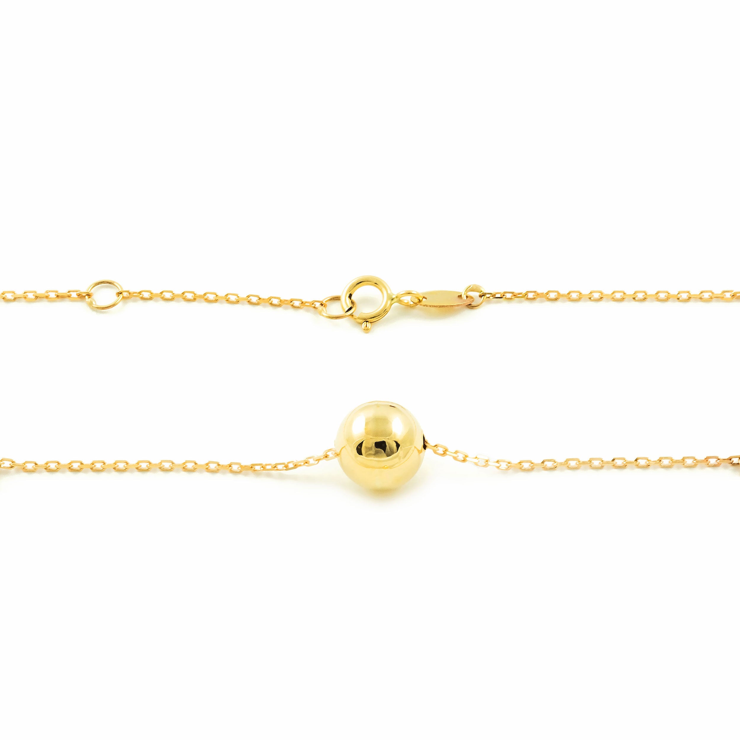 Collar oro doble bola y ala (9Kts)