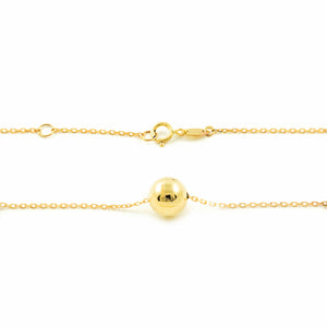 Collar oro doble bola y ala (9Kts)