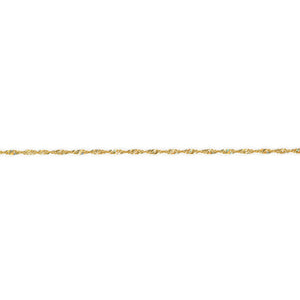 Cadena oro amarillo Singapur hueca (40 cm)