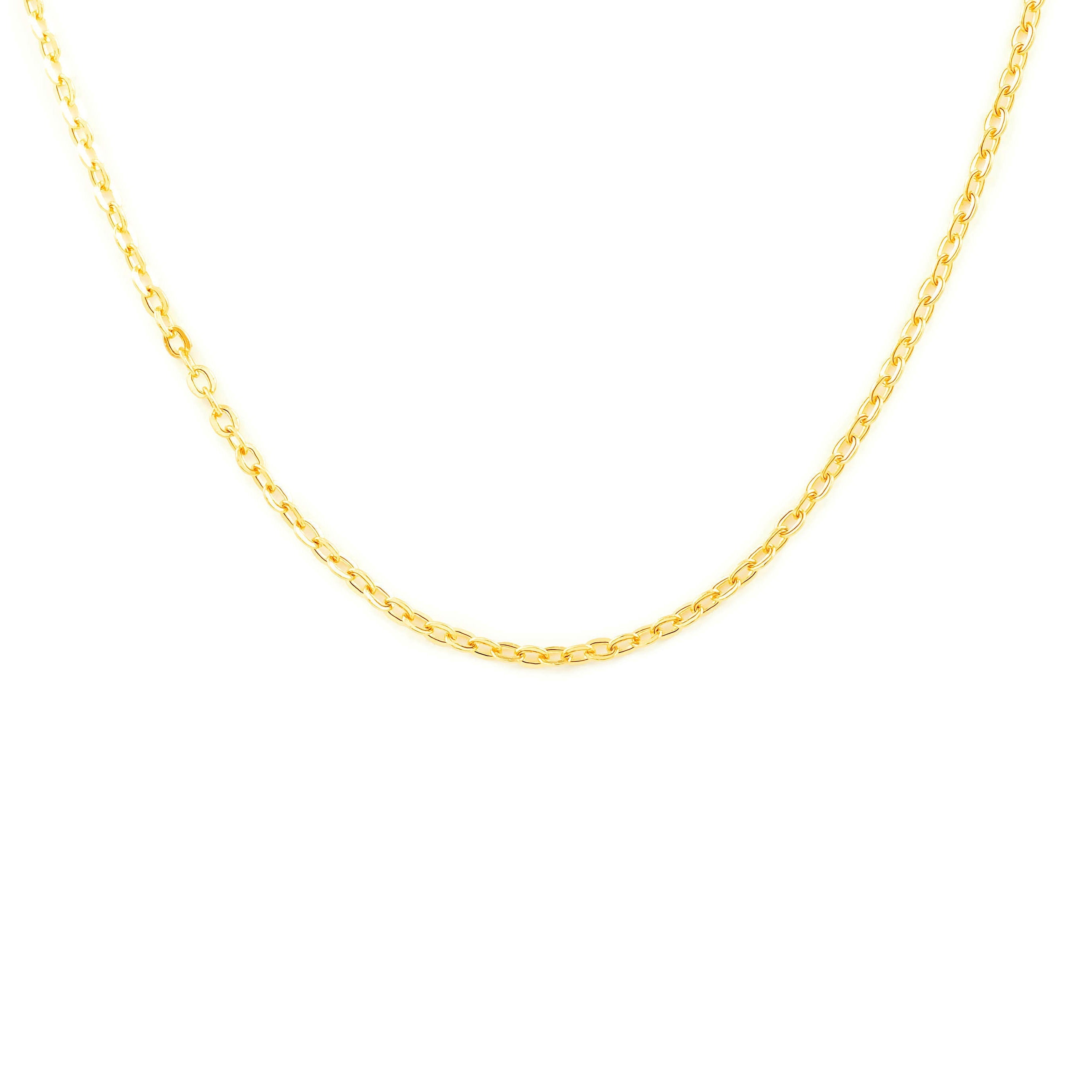 Cadena Oro Amarillo 18K Forzada Brillantada eslabon redondo 1º