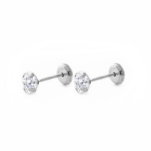 Pendientes Plata Bebe Garra con circonita 3 mm