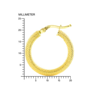 Pendientes Mujer Aros texturados 21(15)x3 mm