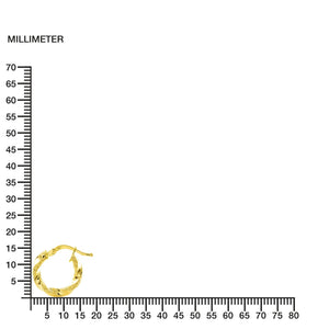 Pendientes Mujer Oro aros reliados brillo y texturado 16(11)x3 mm