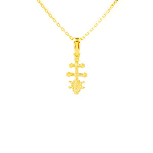 Cruz Oro lisa rectangular