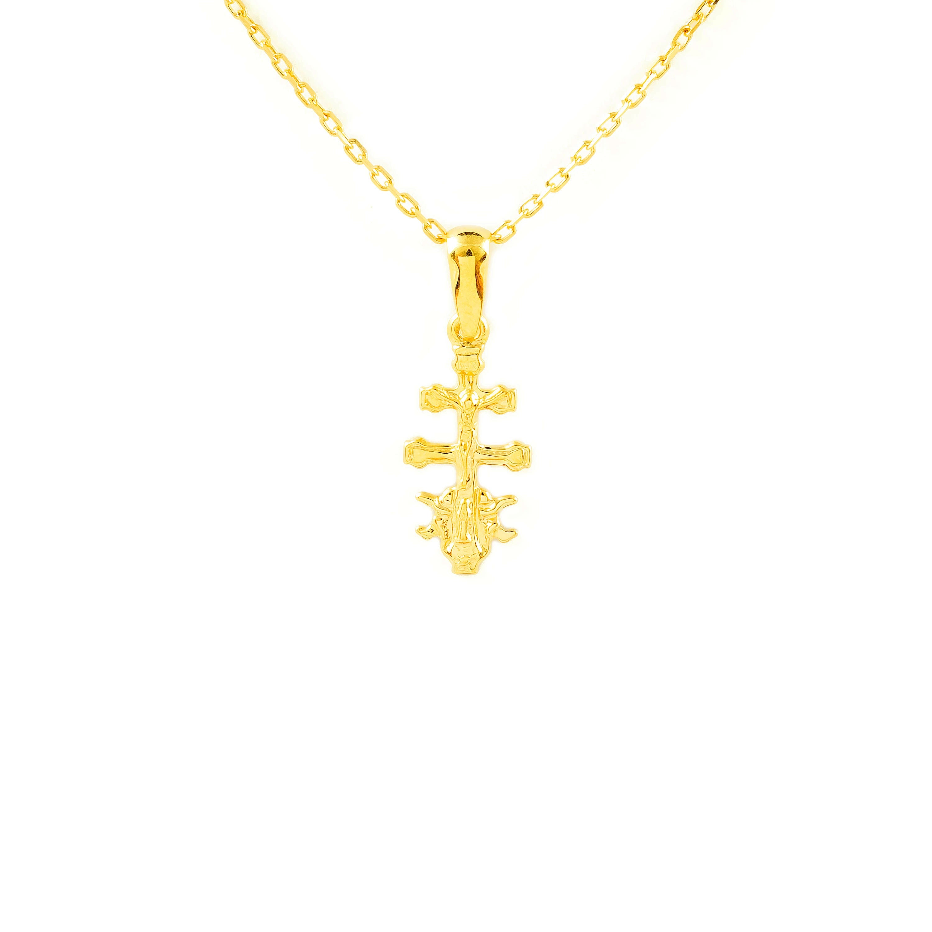 Cruz Oro lisa rectangular