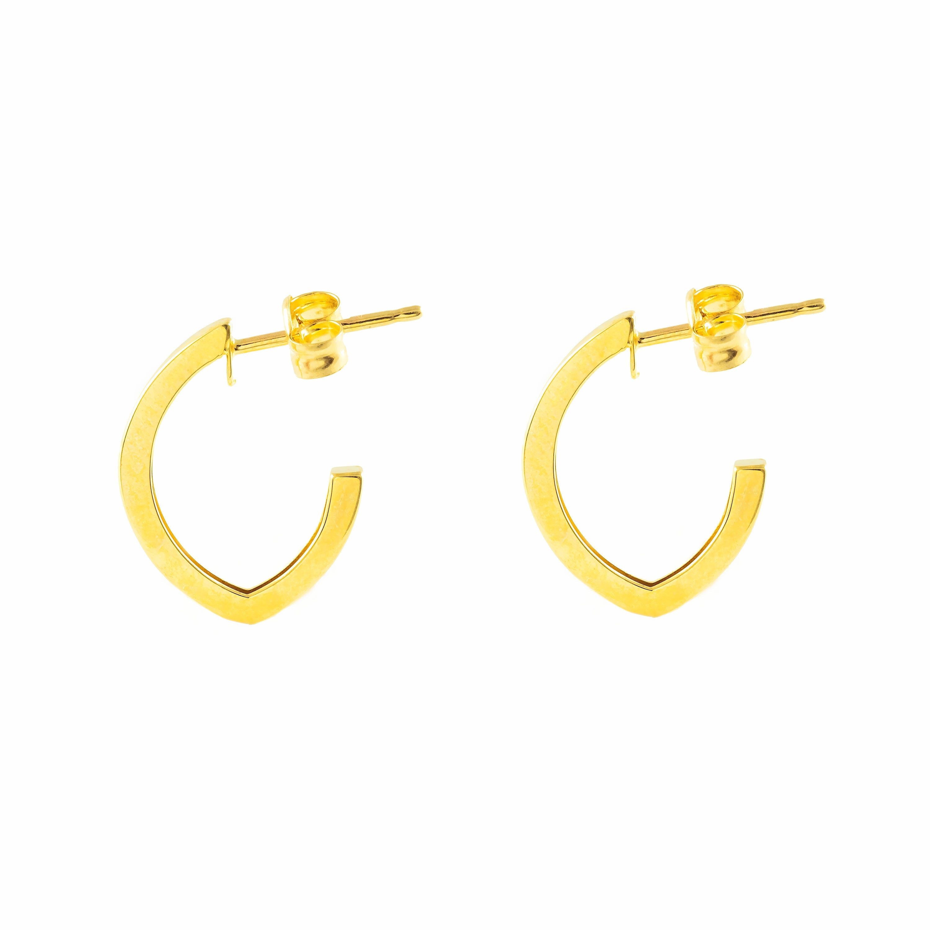Pendientes Oro Amarillo 9K Aros Lagrima Brillo 14,5 x 1,5 mm
