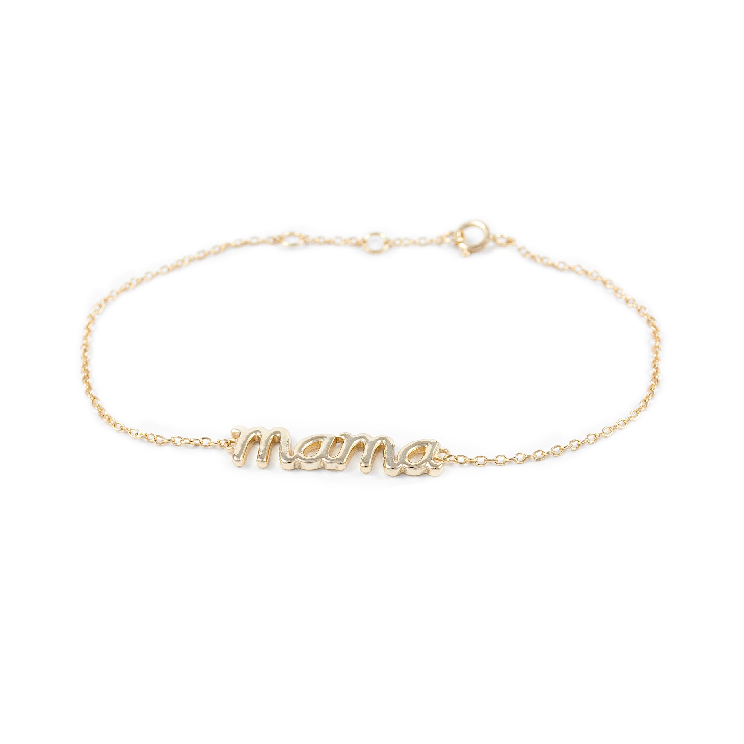Glitter Mama Golden Sterling Silver Bracelet