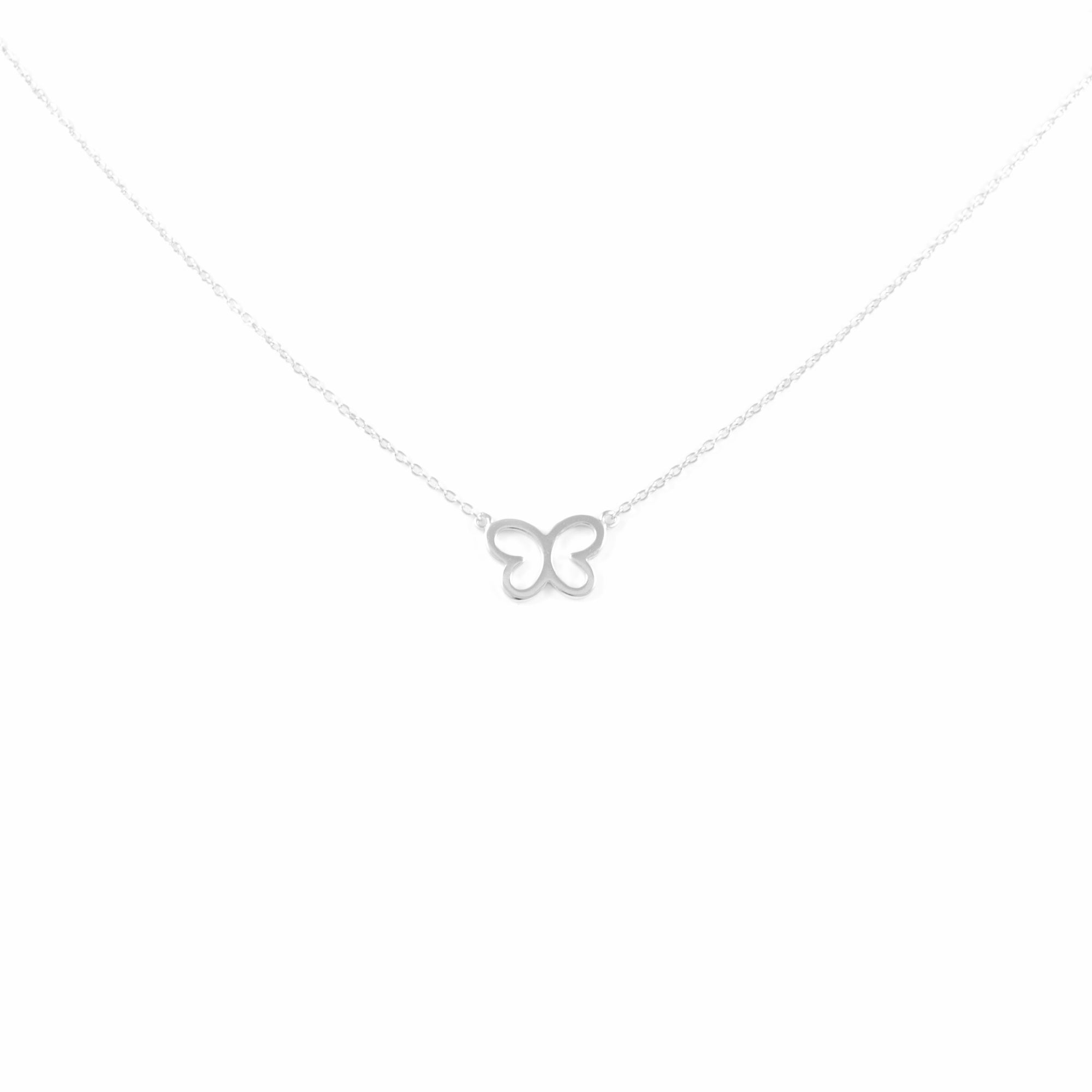 Collar Plata con Mariposa