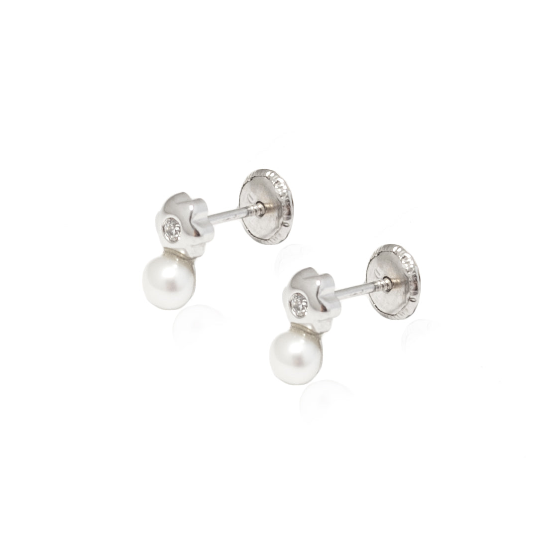 Pendientes de Plata tu y yo margarita Perla