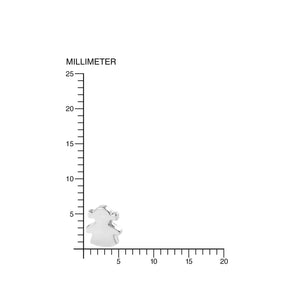 Pendientes Bebe o Niña Oro Blanco Muñeca Lisa