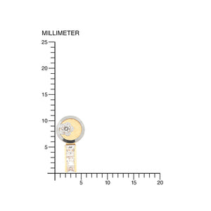 Pendientes Niña Bicolor Redondo con Circonita