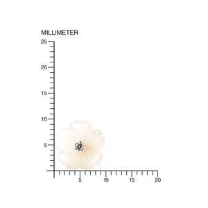 Pendientes Niña Flor Nacar 5 Petalos Circonita