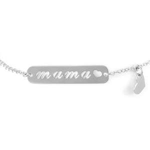 Collar Plata con chapa "mama"