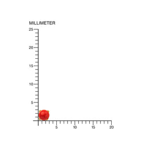 Pendientes Bebe Coral 3 mm.