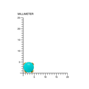 Pendientes Bebe o Niña Turquesa 5 mm.