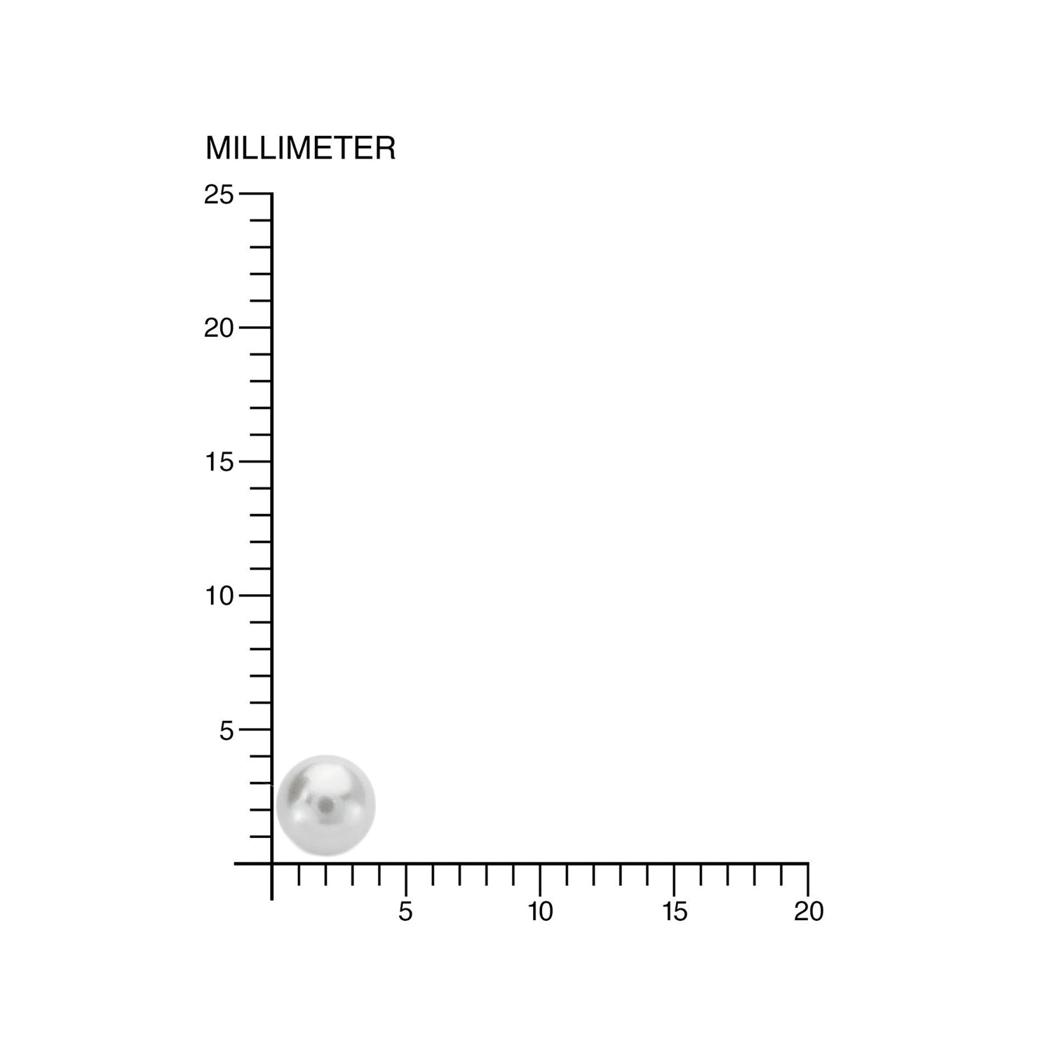 Pendientes Bebe de Perla 4 mm.