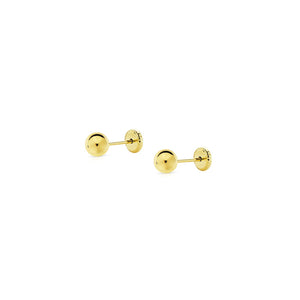 Pendientes Bebe o niña Bola Lisa 5 mm.