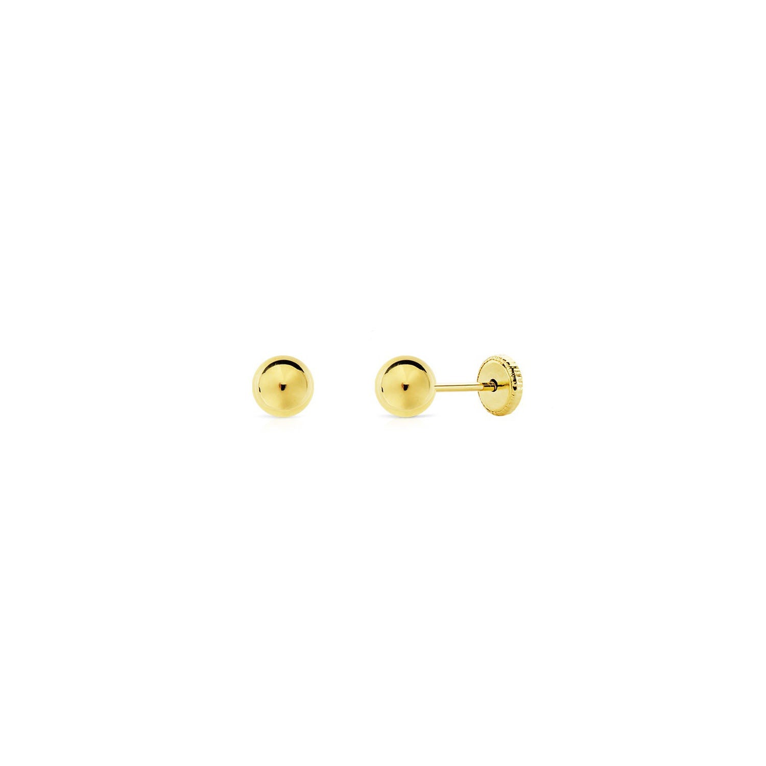 Pendientes Bebe o niña Bola Lisa 5 mm.