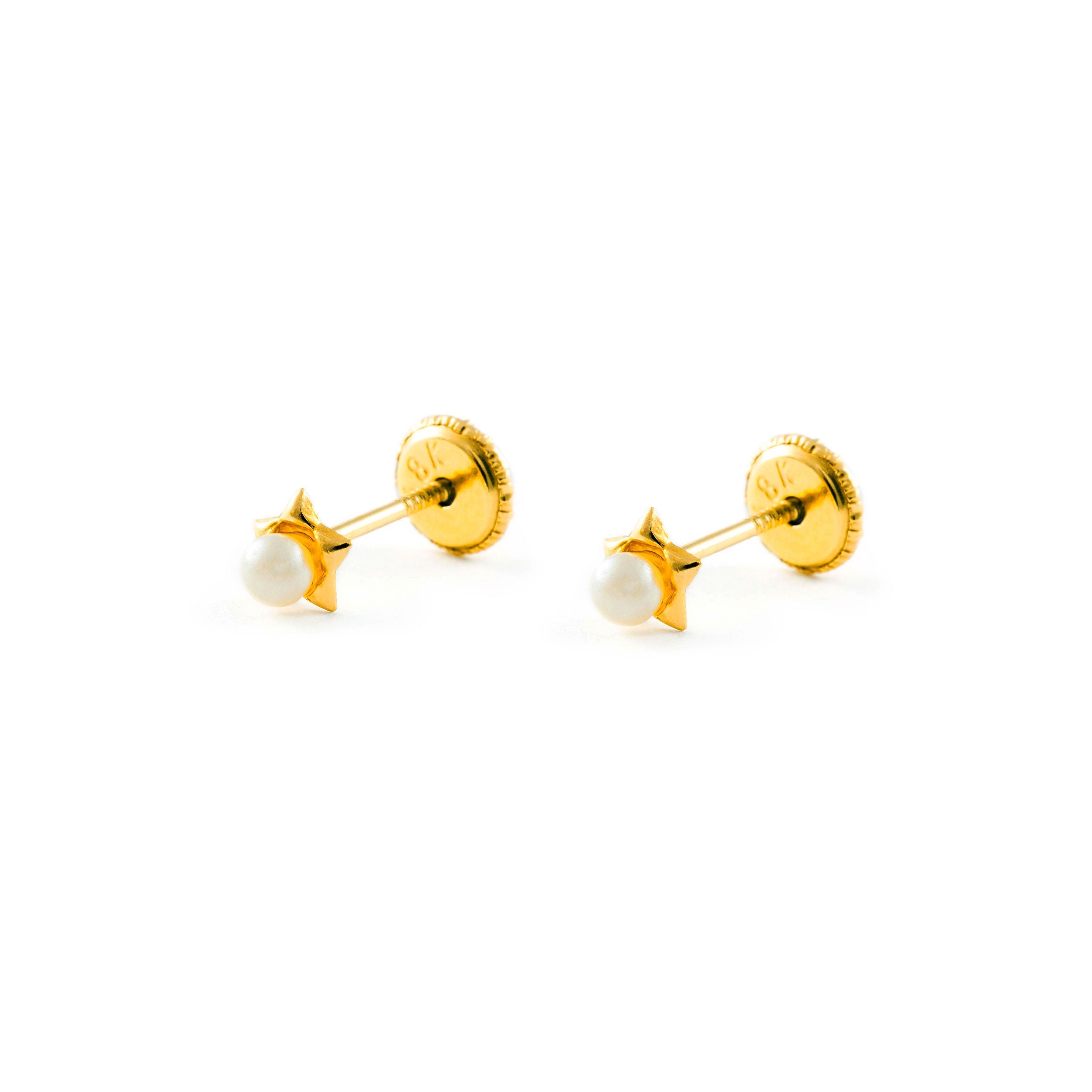 Pendientes Bebe Estrella Perla