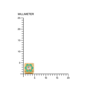 Pendientes Bebe o niña cuadrado Esmalte Verde