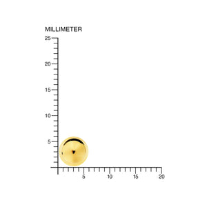 Pendientes niña Bola Lisa 6 mm.