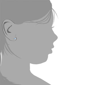 Pendientes Plata Bebe o niña Delfin Esmaltado Azul