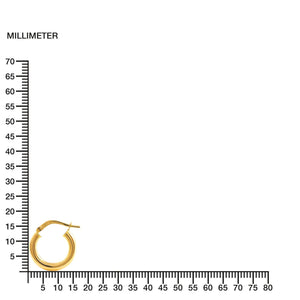 Pendientes Niña o Mujer Aros lisos 16x3 mm