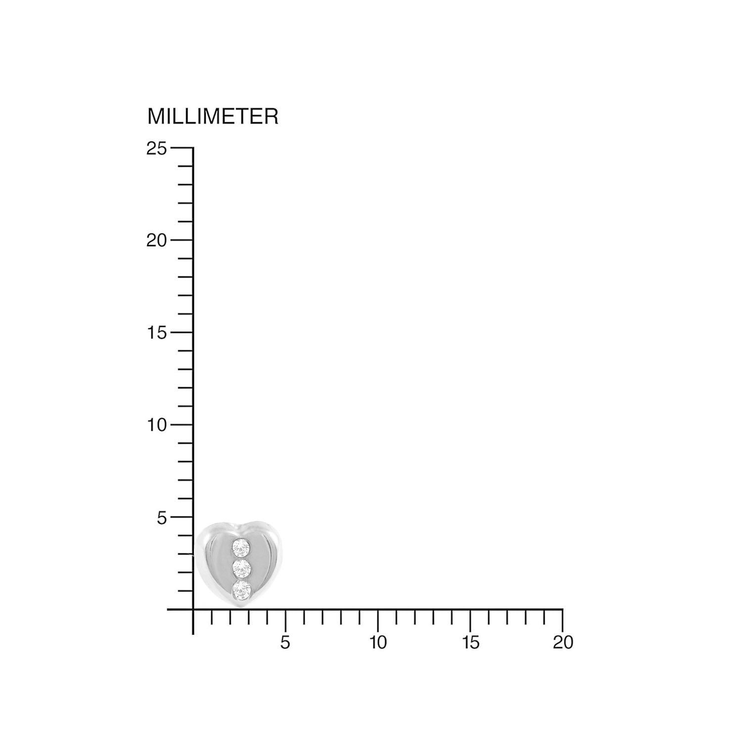 Pendientes Bebe o niña Oro Blanco Corazon