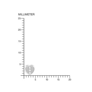 Pendientes Bebe o niña Oro Blanco Corazon