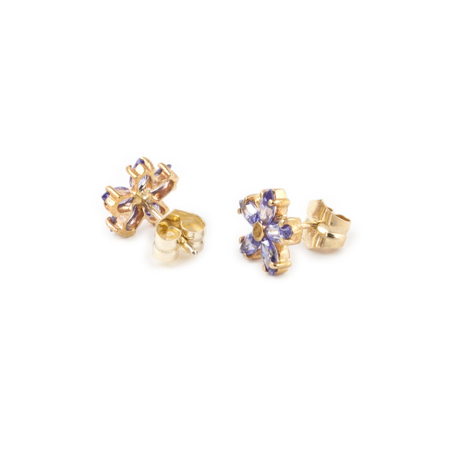 Pendientes Niña Margarita 5 Petalos Amatista