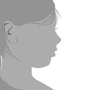 Pendientes Niña Redondo en Agua y Circonita